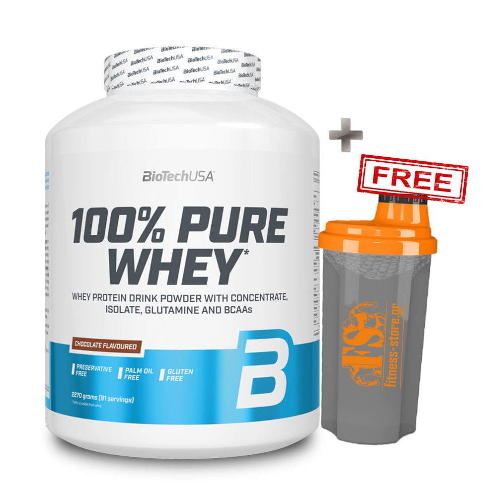 BioTechUsa 100% Pure Whey (2270 gr) + ΔΩΡΟ SHAKER FS (700ml)