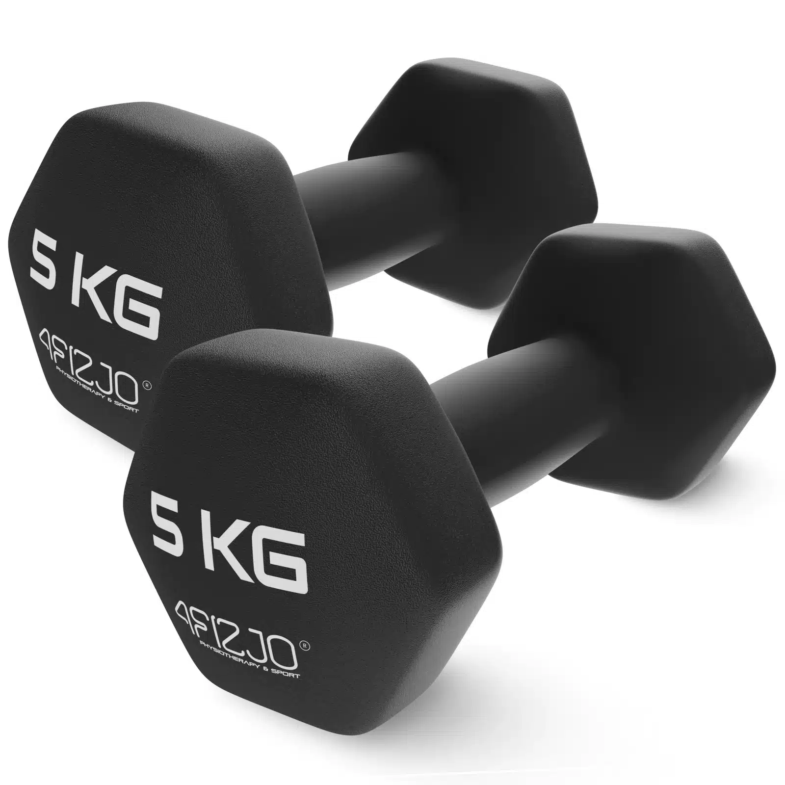 4FIZJO Κλασικοί Αλτήρες Νεοπρενίου Μαύροι (2×5kg) - 2808