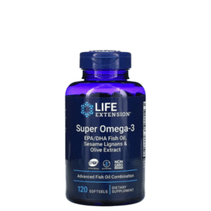 Life Extension Super Omega 3 EPA/DHA Fish Oil, Sesame Lingans & Olive Extract (120 softgels)